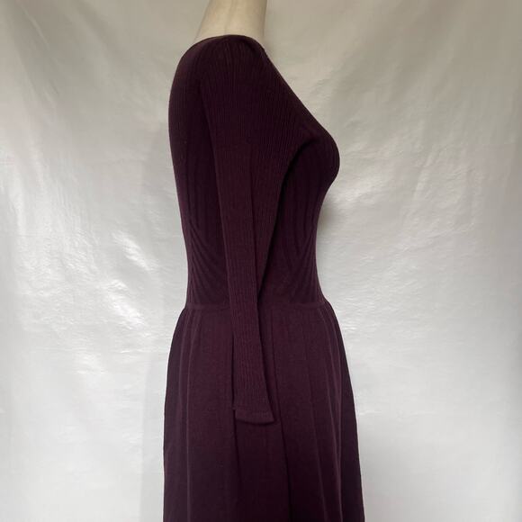 American Eagle Ribbed Knit Dress M Y2K Whimsigoth Preppy Pointelle Dark Academia - Picture 11 of 15